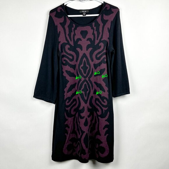 Style & Co. Knit Dress 3/4 Sleeves Size Petite Large (PL) - Picture 2 of 11